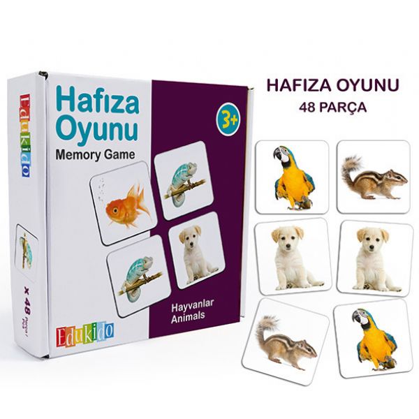 Hayvan Temalı Hafıza Oyunu - Çocuklar İçin Zeka Gelişimi